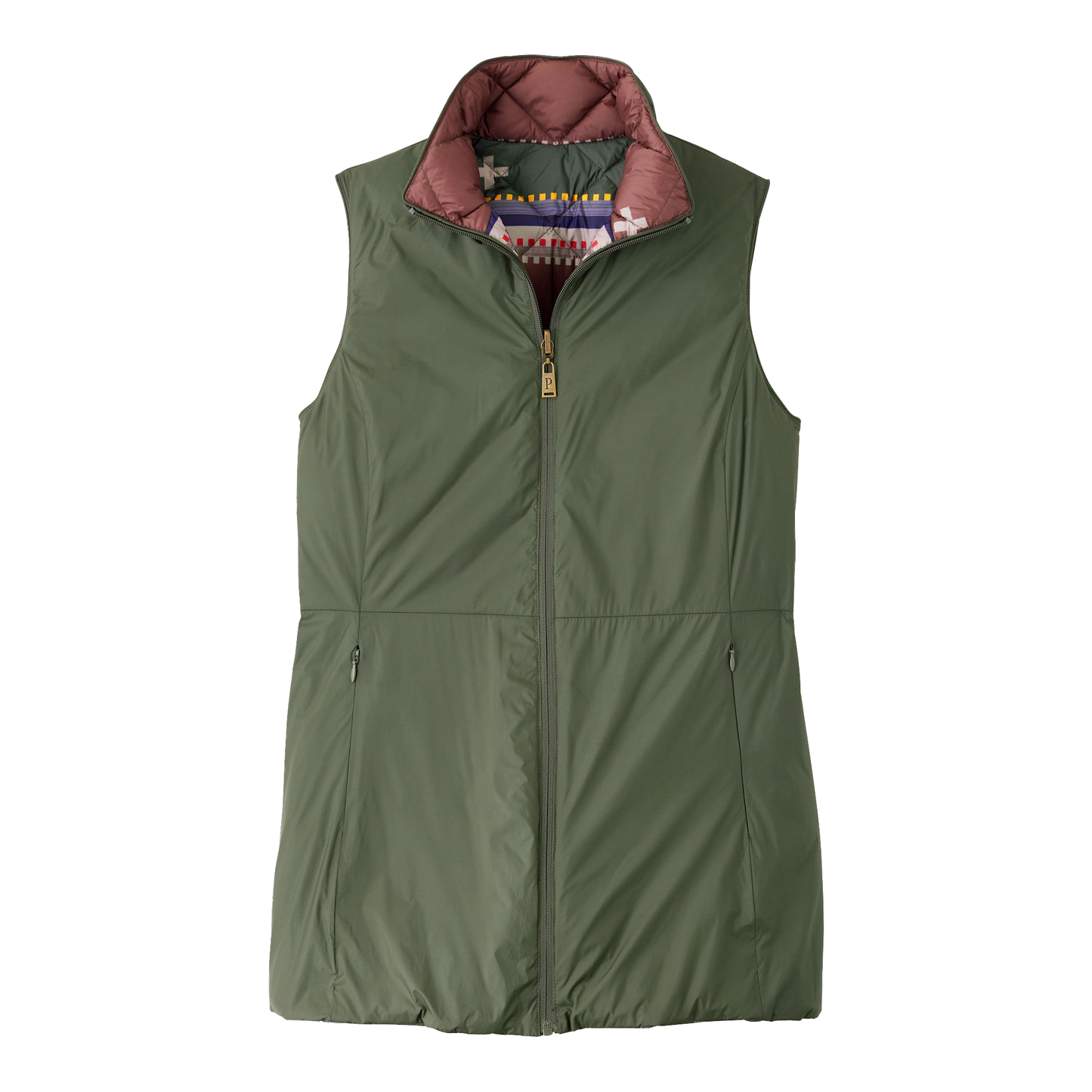 Pendleton Women's Bridger Reversible Down Vest - Olive