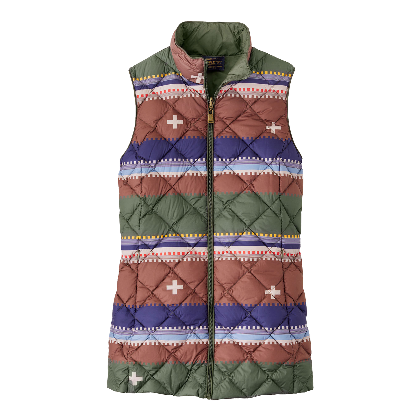 Pendleton Women's Bridger Reversible Down Vest - Olive
