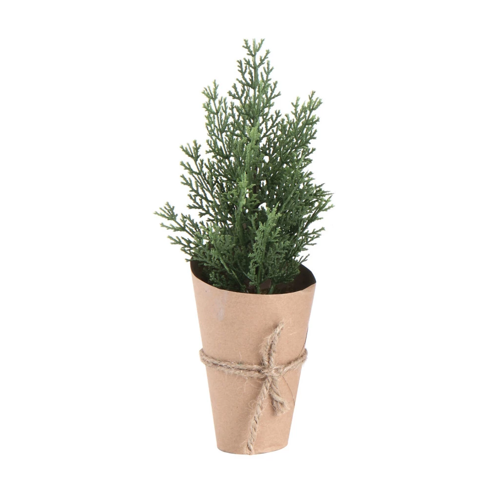 Faux Christmas Tree with Paper Wrapping