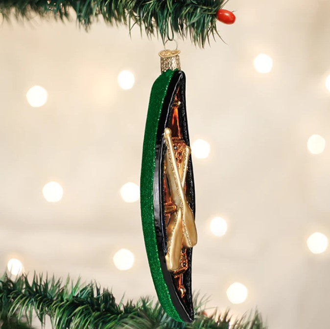 Green Canoe Ornament