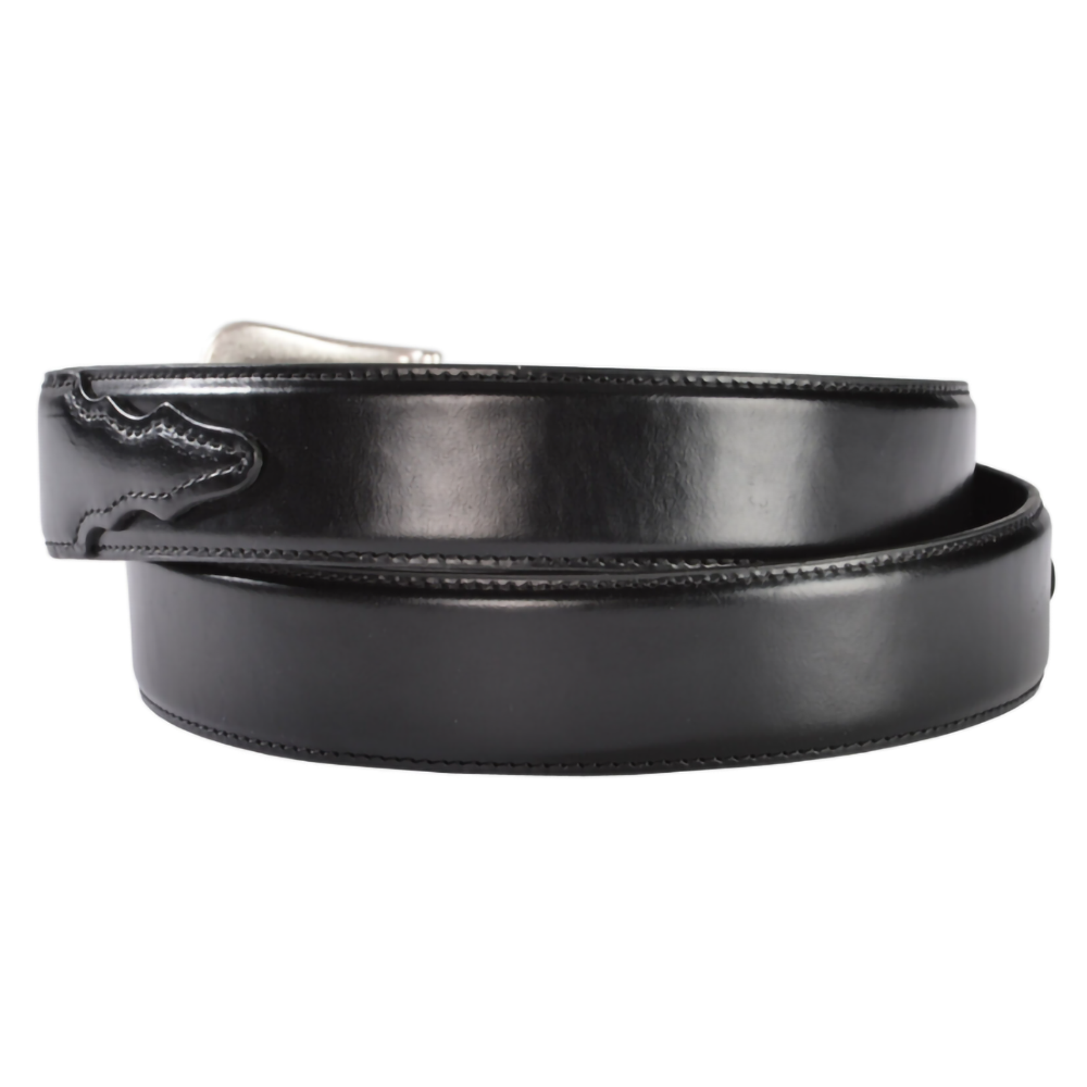 Men's Overlay Leather Black Western Belt