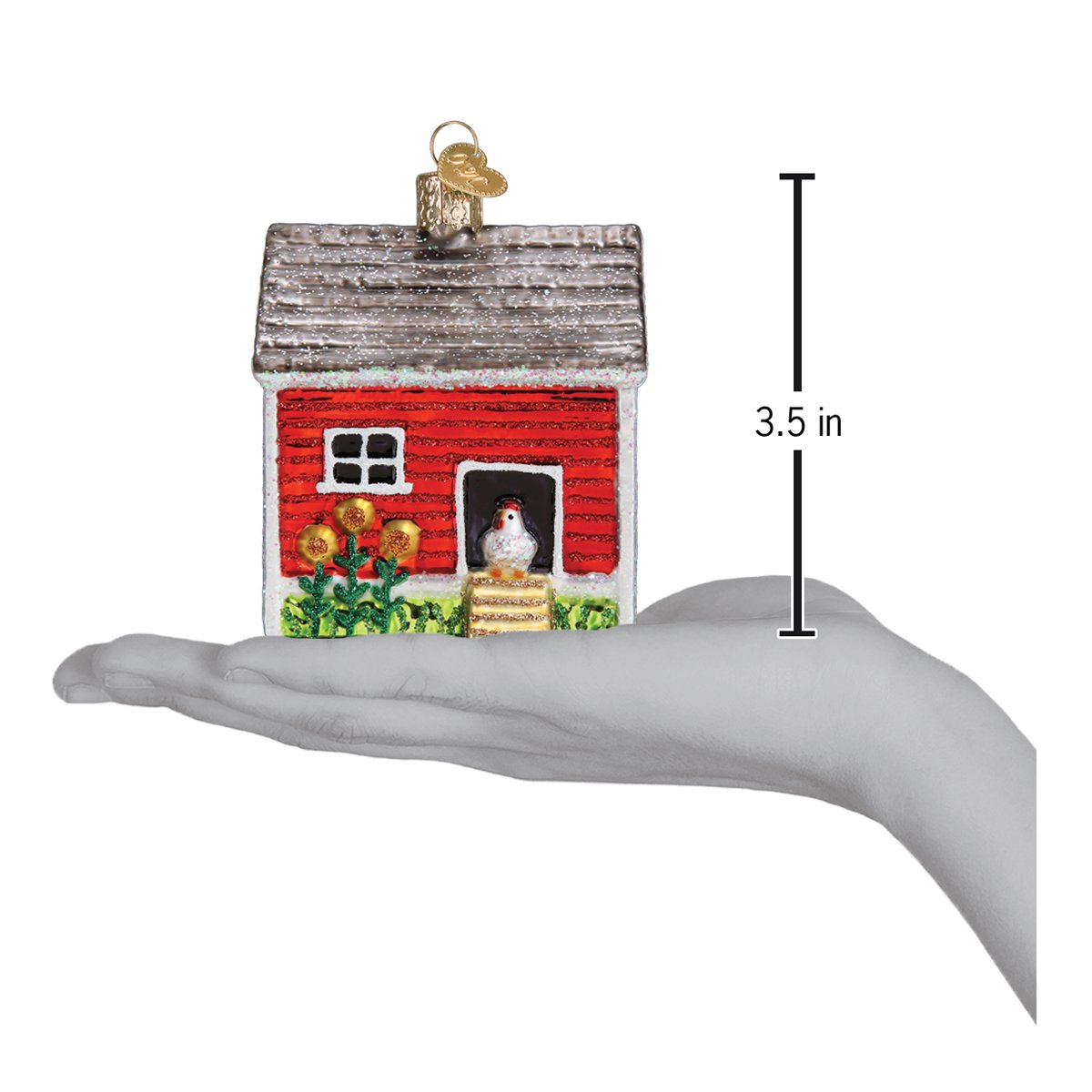 chicken coop ornament from old world christmas tree gift urban farmhouse chickens holiday dimensions