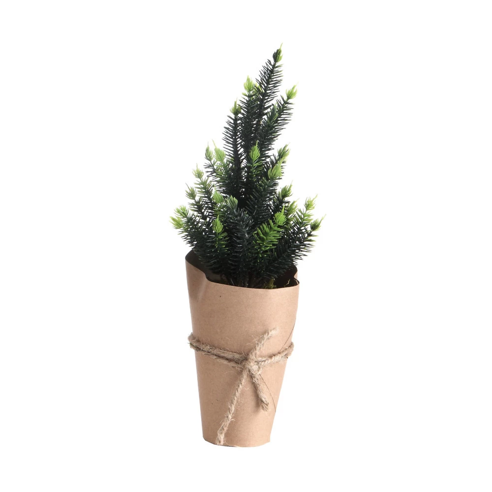 Faux Christmas Tree with Paper Wrapping