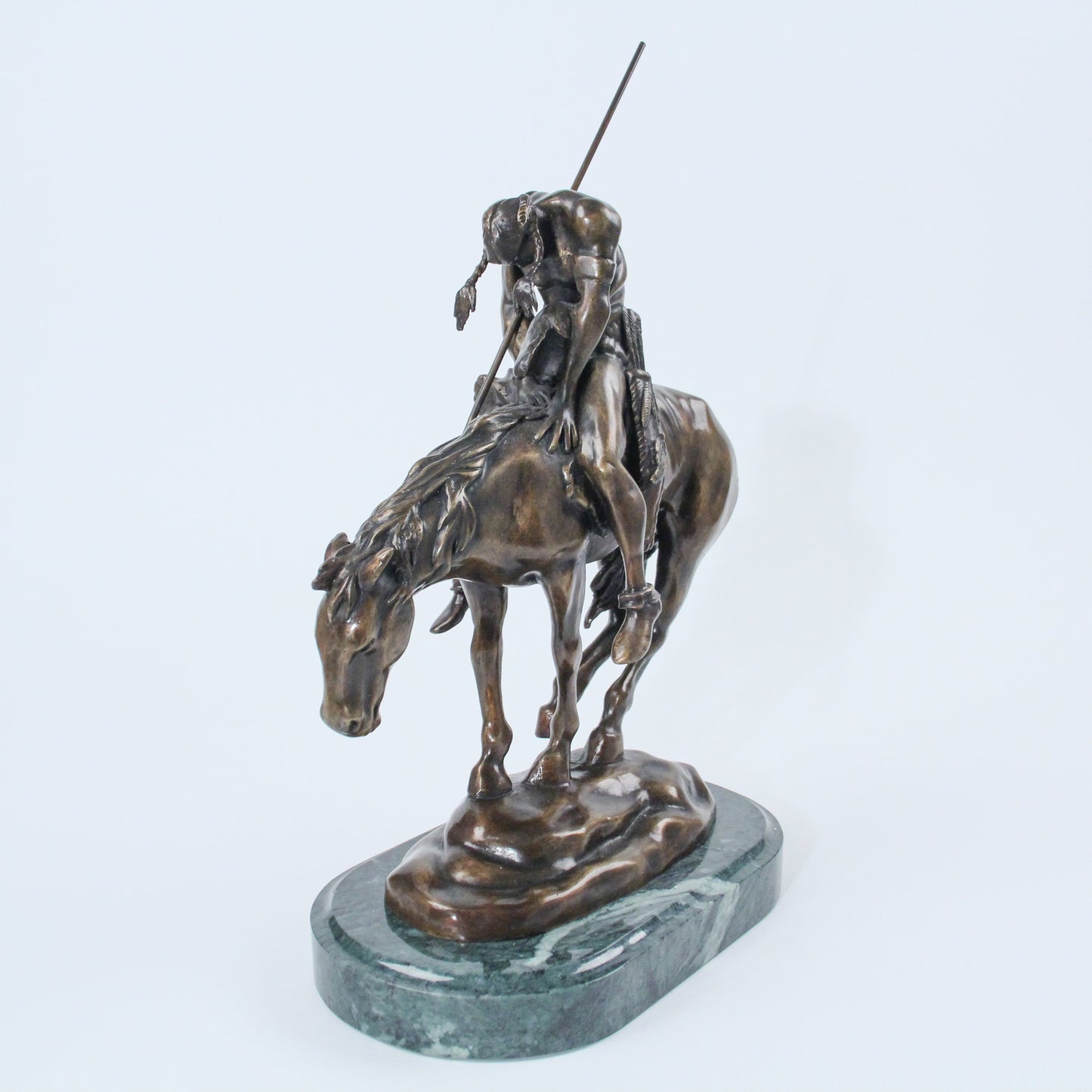 End of the Trail sculpture replica bronze statue marble base Fraser Native American horseback