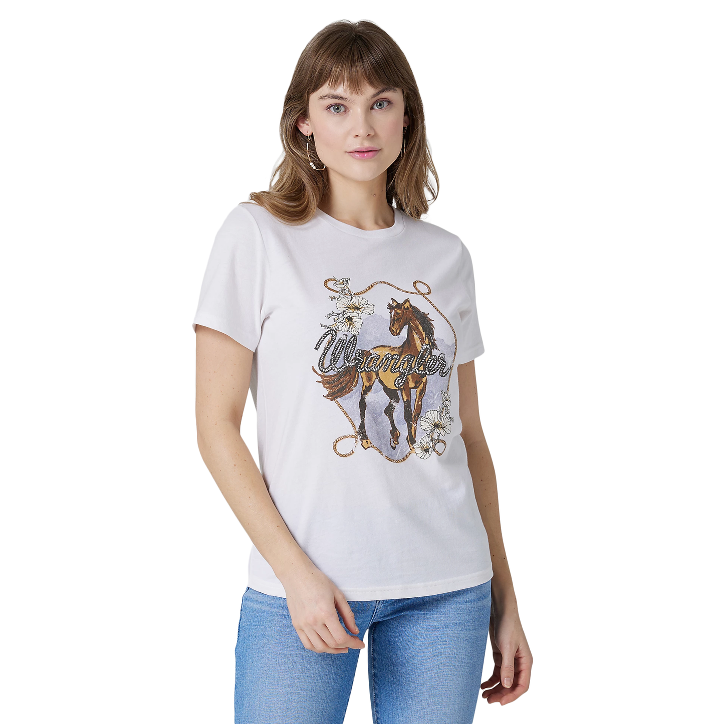 Wrangler Women's Elegant Horse Regular Graphic Tee