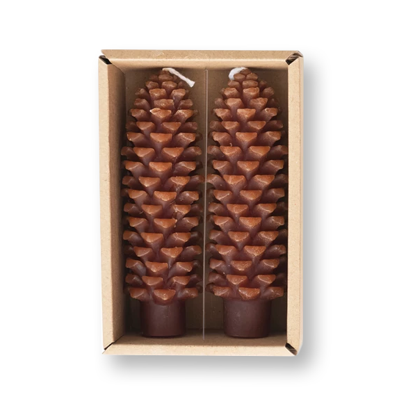 Pinecone Taper Candles, Set of 2 – Persimmon Hill at the National Cowboy &  Western Heritage Museum