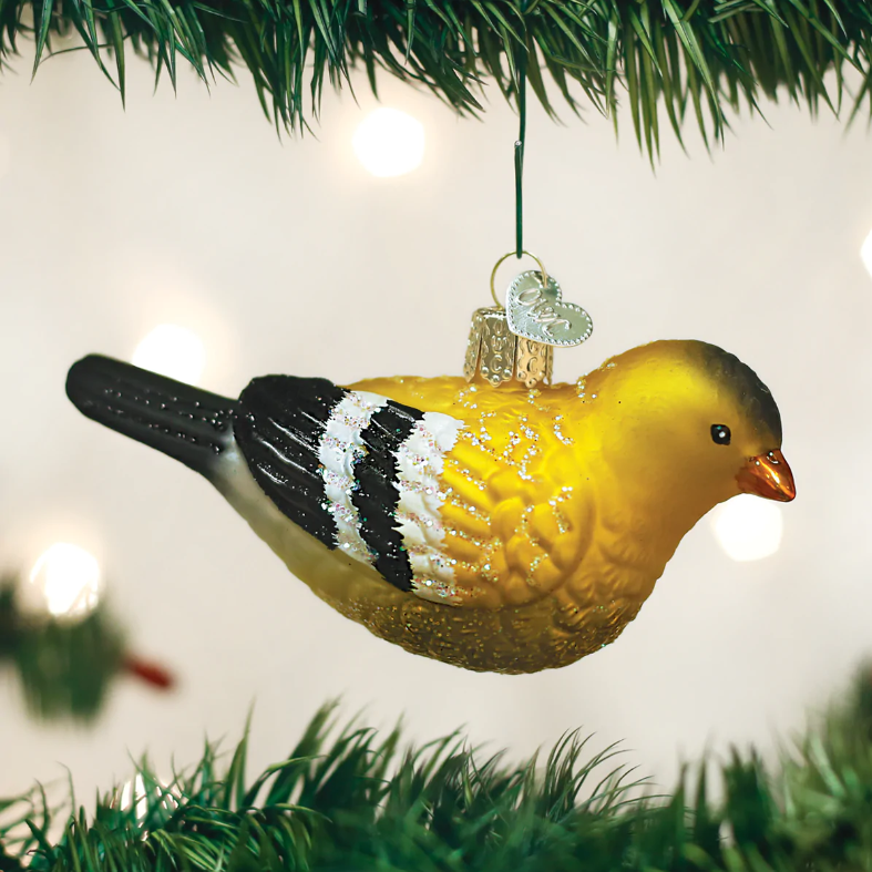 Hanging American Goldfinch Ornament