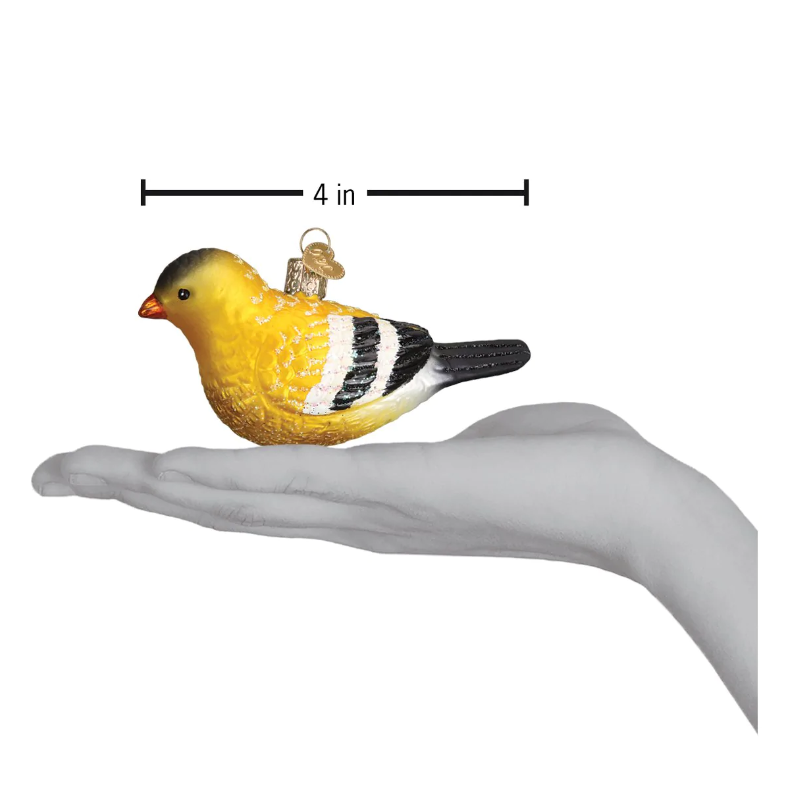 Hanging American Goldfinch Ornament