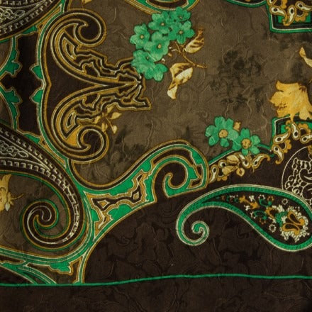 #13 Hickory Mint Charmeuse Silk Scarf