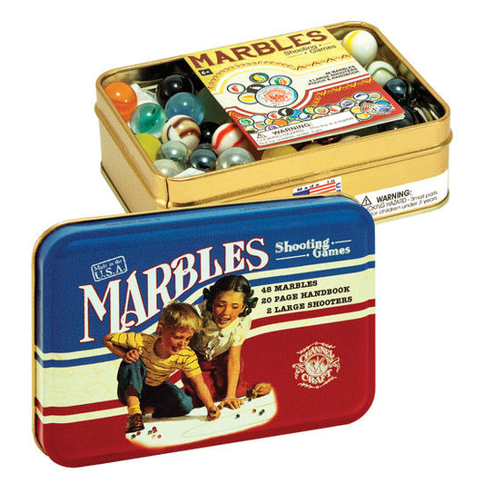 marbles toy game in a tin vintage toy inspired fun for kids and adults