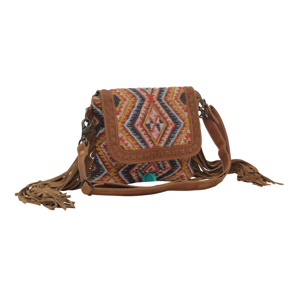 Olive Cubes Small Crossbody Bag