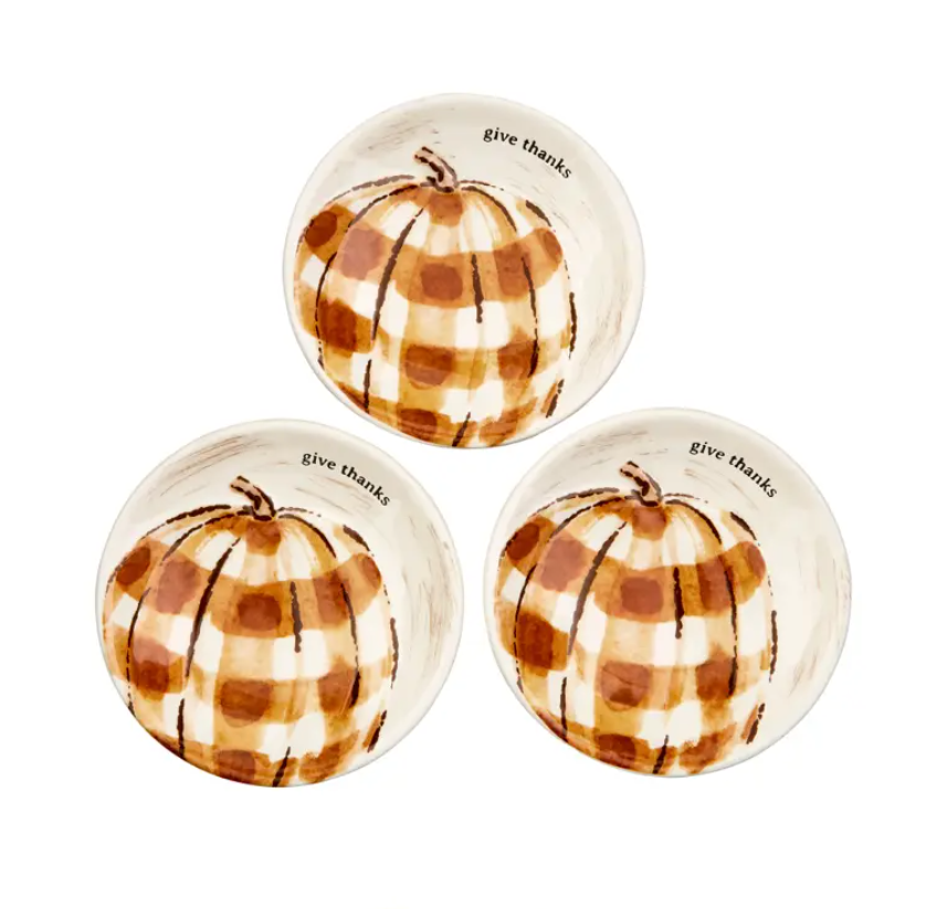 Buffalo Check Pumpkin Dip Set