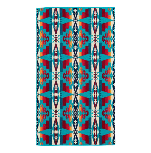 Pendleton Oversized Jacquard Spa Towel - Tucson Turquoise