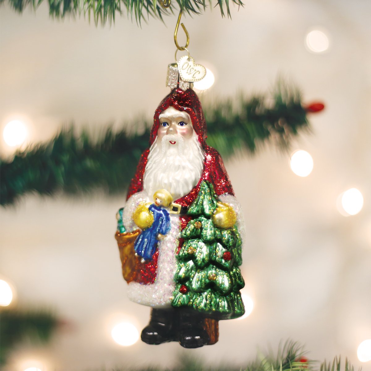 Woodland Father Christmas Ornament