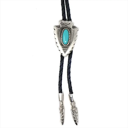 Arrowhead Bolo with Turquoise-Colored Stone
