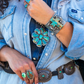 Oval Valley Verde Turquoise Ring by Ruth Ann Begay