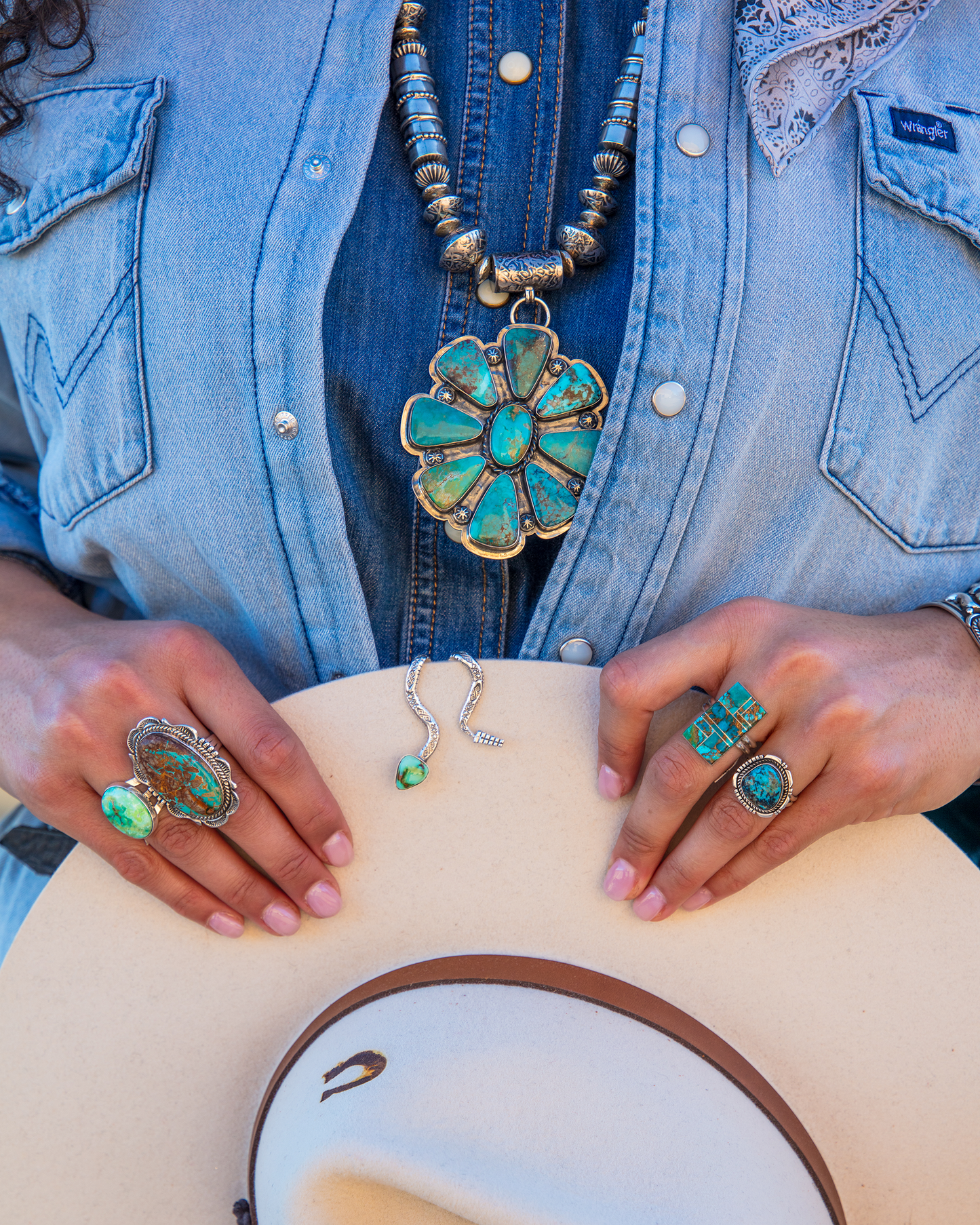 Concho Springs Turquoise Ring by Glenn & Irene Sandoval
