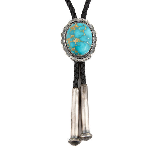Morenci Water Web Turquoise Bolo by Gilbert Platero