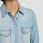 Pendleton Women's Chambray Gambler Shirt - Light Blue