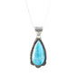 Natural Larimar Pendant with Sterling Silver Chain by Gilbert Platero