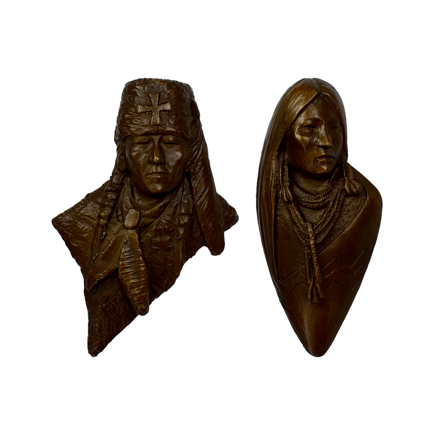 2008 Prix de West Collectors' Bolos: Ute Warrior and Ute Maiden by Oreland C. Joe Sr.