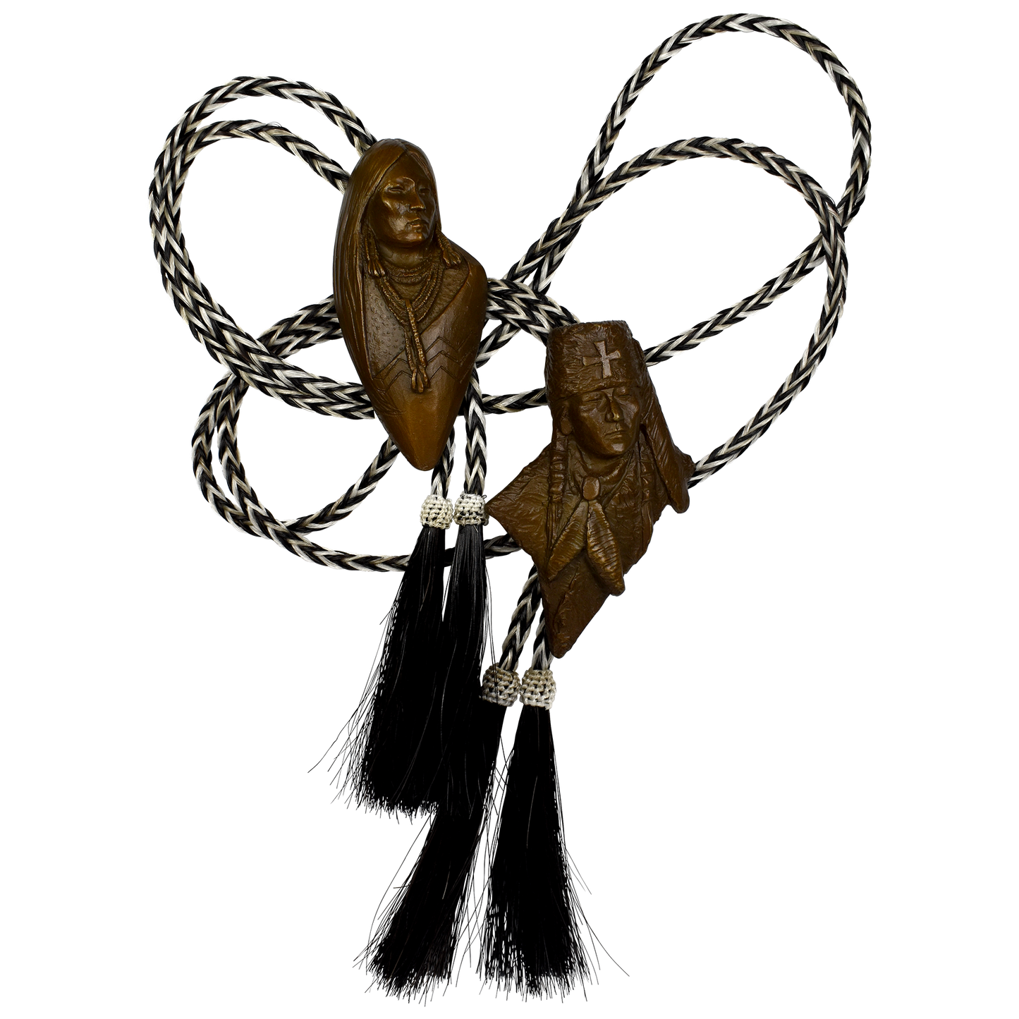 2008 Prix de West Collectors' Bolos: Ute Warrior and Ute Maiden by Oreland C. Joe Sr.