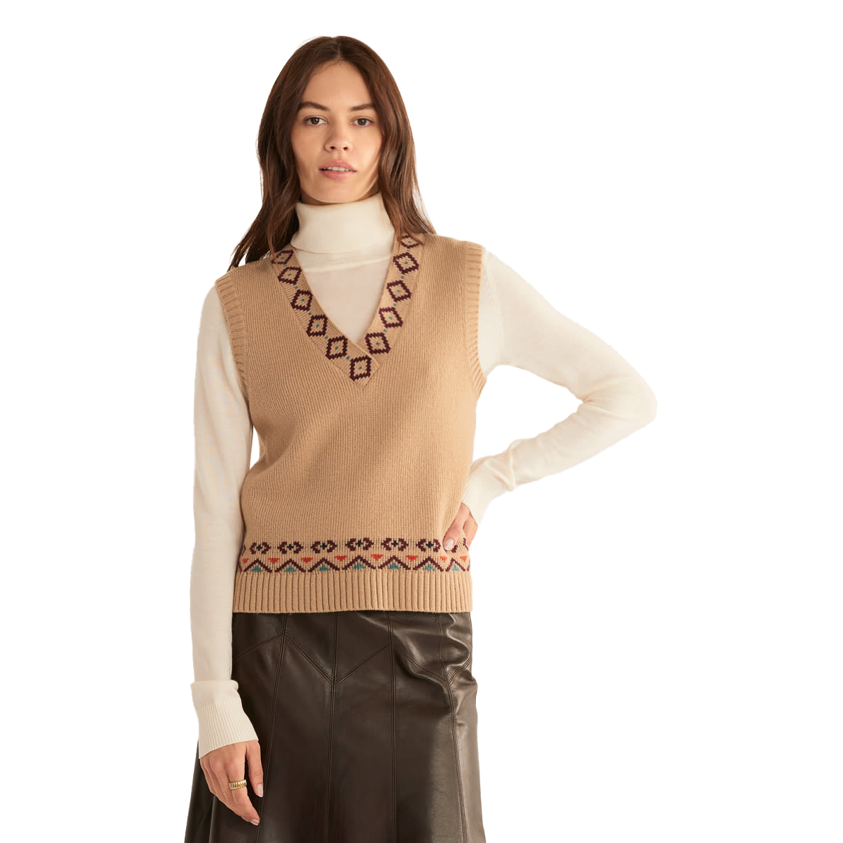 Pendleton Women's Harlow Sweater Vest - Desert Sand