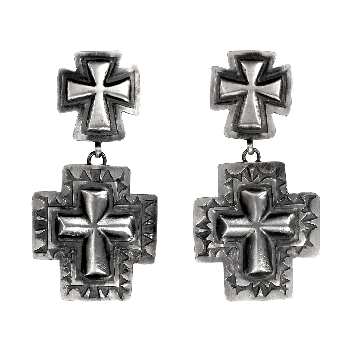 Maltese Style Cross Earrings by Ronnie Wille