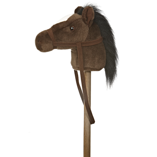 37" Dark Brown Giddy Up Stick Pony