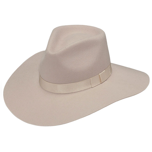 Women's Pinch Front Western Felt Hat - Silverbelly