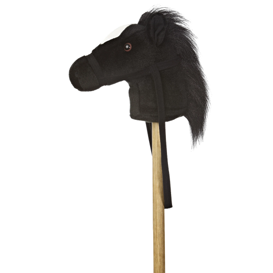 37" Black Giddy Up Stick Pony