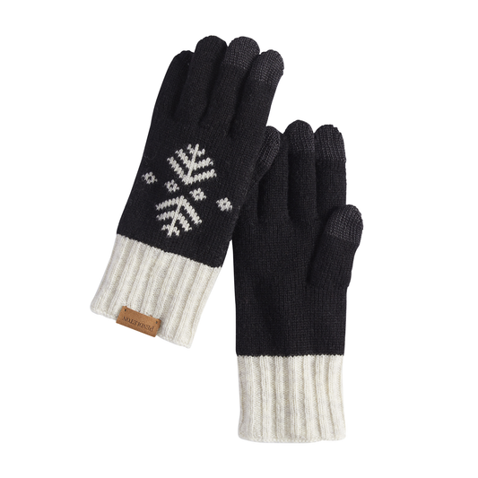 Pendleton Lambswool Texting Gloves - Black Luminaria