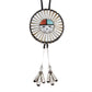 Large Inlay Sunface Bolo with Matching Tips by Bill Yellowmule