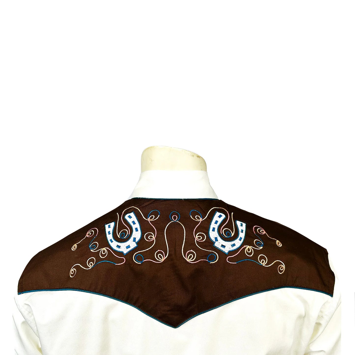 Rockmount Men's Vintage Two-Tone Horseshoe Embroidered Western Shirt