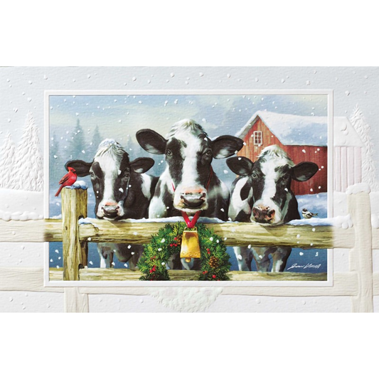 Holiday Holstein Christmas Cards - Box of 16