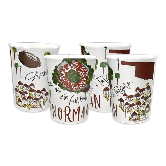 Norman Reusable Party Cups, Set of 4