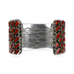 Sea of Japan Baguette Cut Coral and Sterling Silver Cuff by Marlene Haley