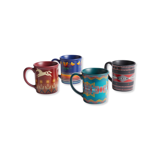 Pendleton American Indian College Fund Mugs, Set of 4