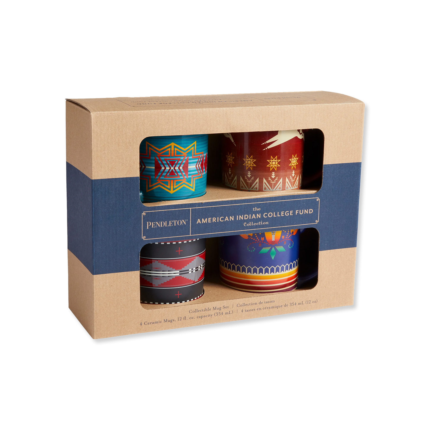 Pendleton American Indian College Fund Mugs, Set of 4