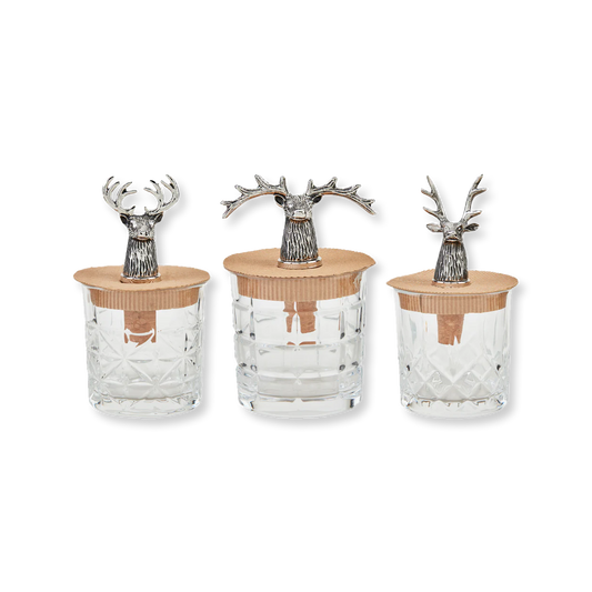 Antler Glass & Bottle Stopper Set