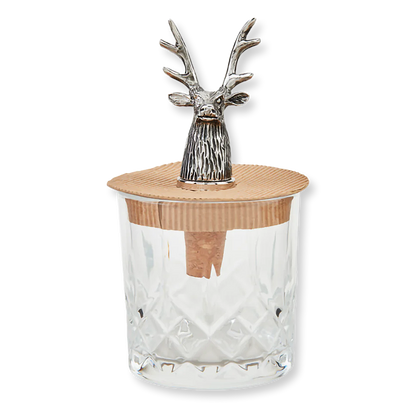 Antler Glass & Bottle Stopper Set