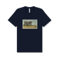 Vintage Cowboy Hall of Fame Billboard Postcard Tee - Navy