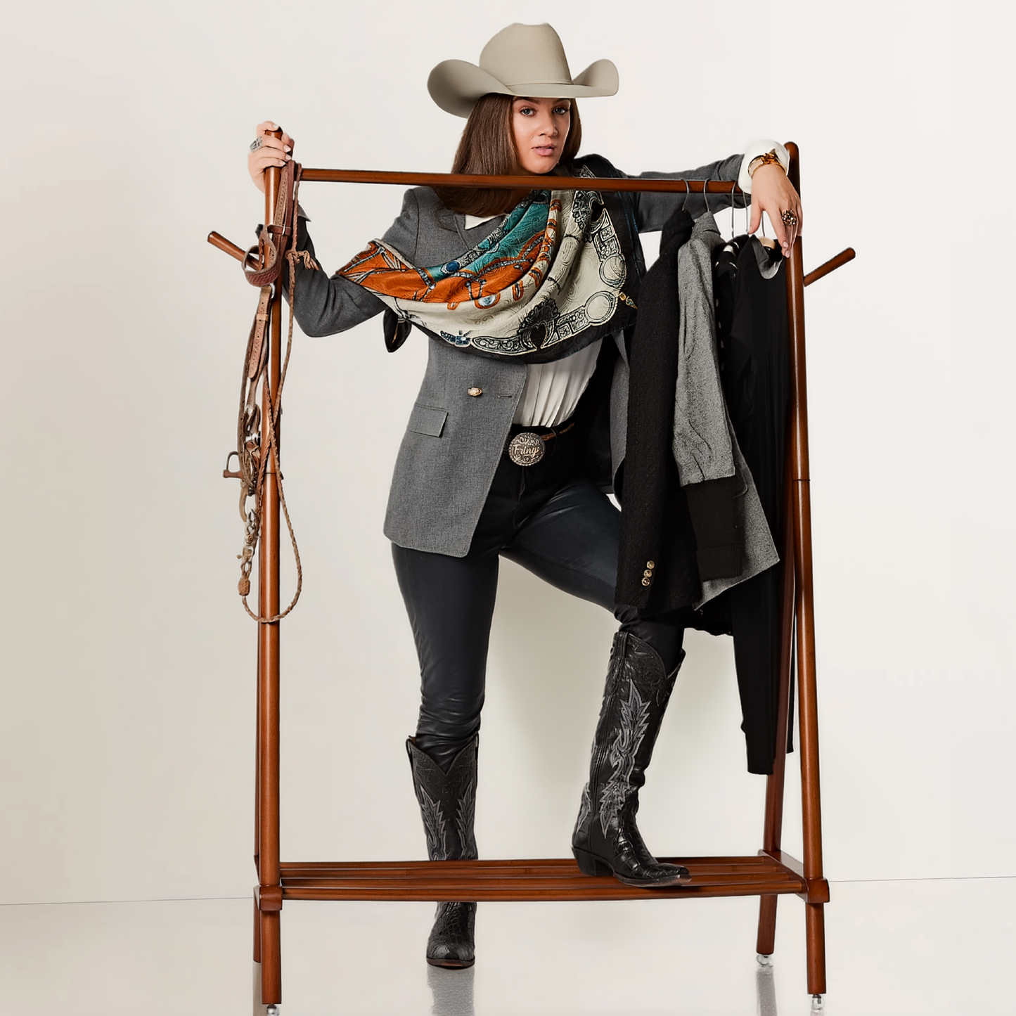 Fringe Blue Label "Bits" Silk Scarf