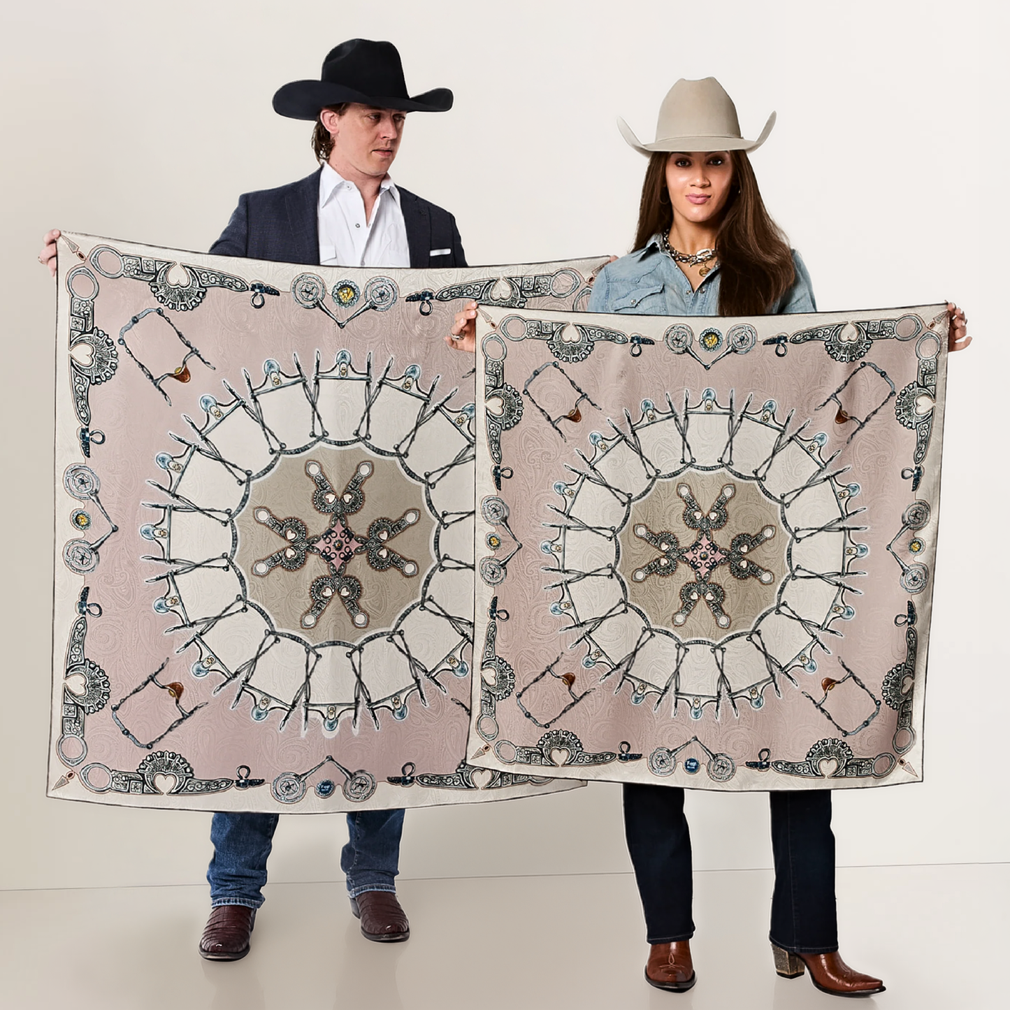 Fringe Blue Label "Bits" Silk Scarf