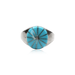Circular Skyline Mosaic Sleeping Beauty Turquoise Ring by Julalita Lamy
