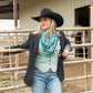 Fringe "Turqs and Conchos" Silk Wild Rag