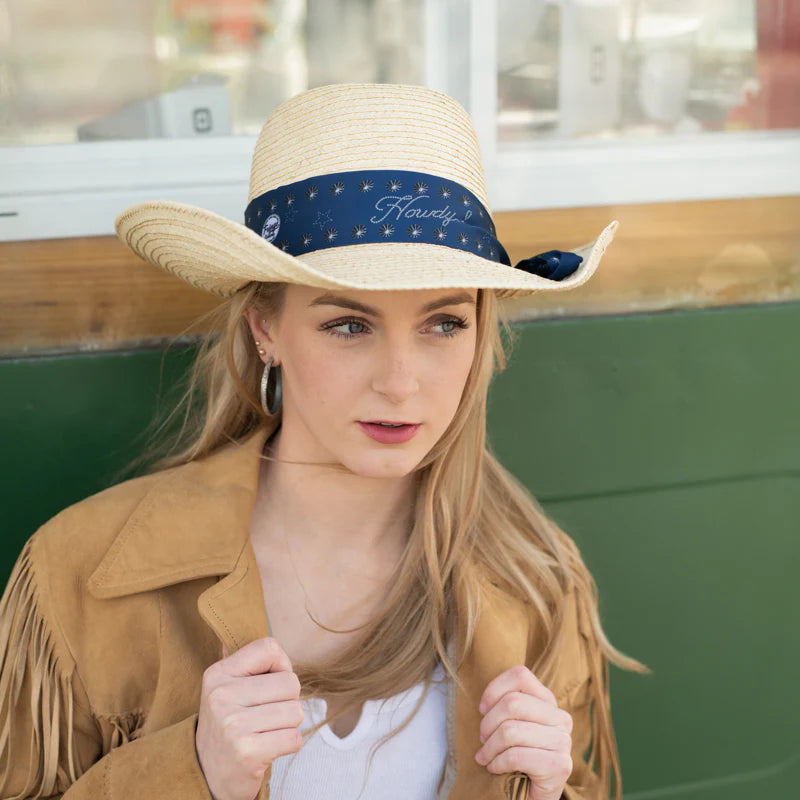 Fringe "Howdy" Silk Twilly
