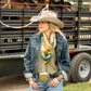Fringe "Gallo Del Ciello" by David Bond Silk Wild Rag