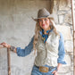 Fringe "Back When They Bucked" by David Bond Silk Wild Rag
