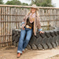 Fringe "Back When They Bucked" by David Bond Silk Wild Rag